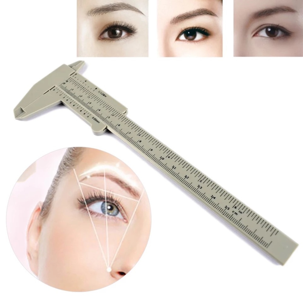 1Pc Plastic Tattoo Eyebrow Measure Ruler